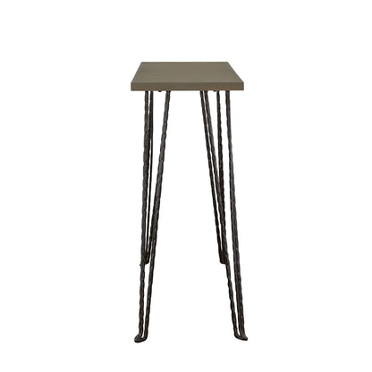 Neville Rectangular Console Table Concrete and Black