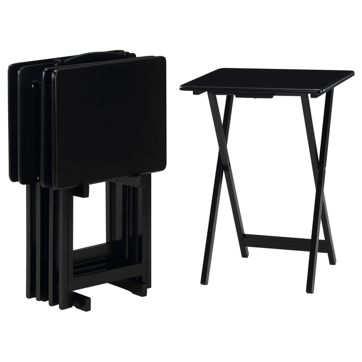 Donna 5-piece Tray Table Set Black