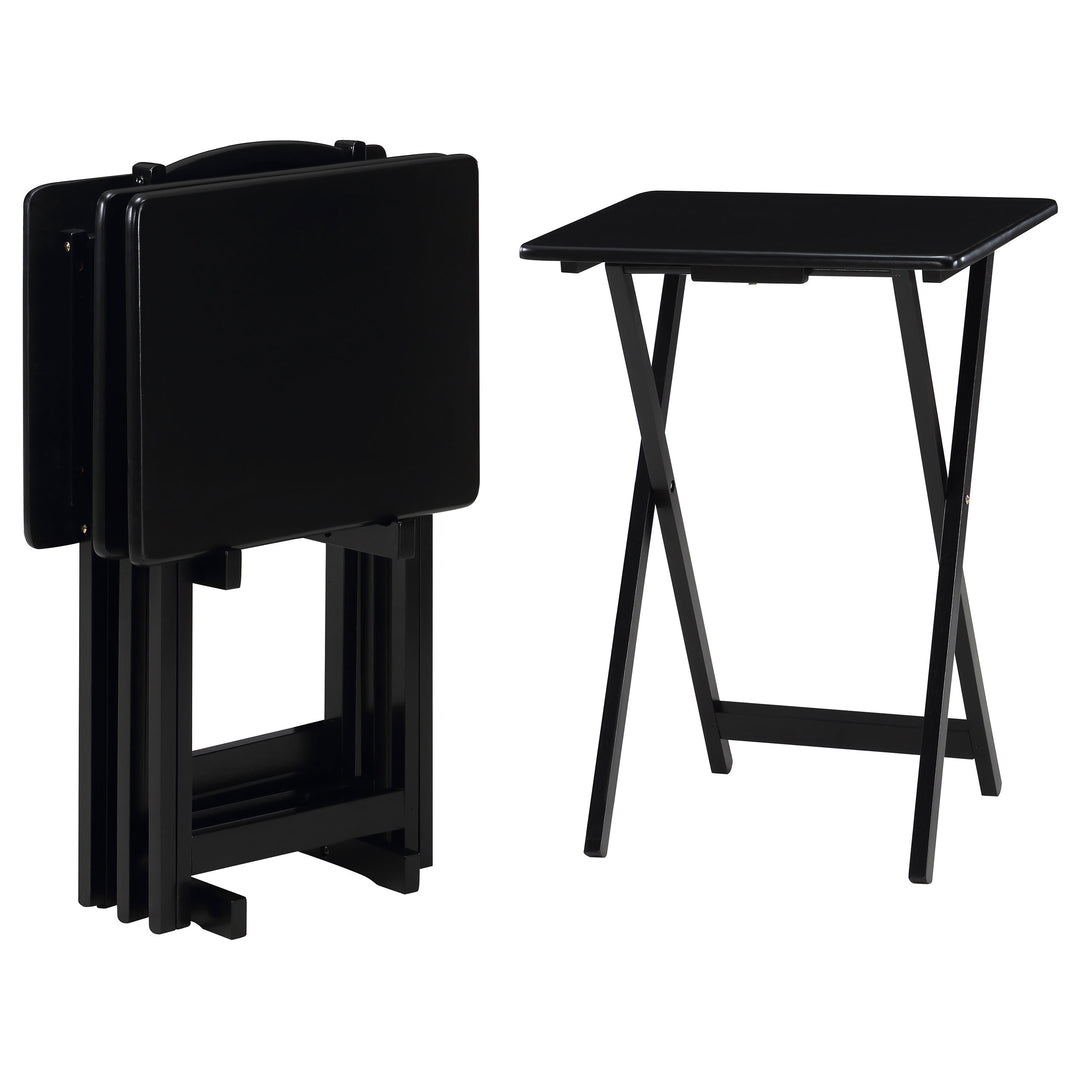 Donna 5-piece Tray Table Set Black