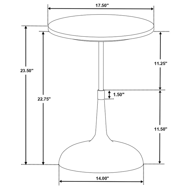 Alicia Round Marble Top Side Table Antique White