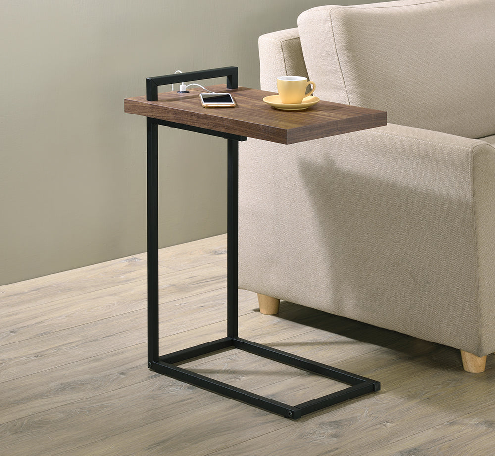 Maxwell C-shaped Accent Table with USB Charging Port