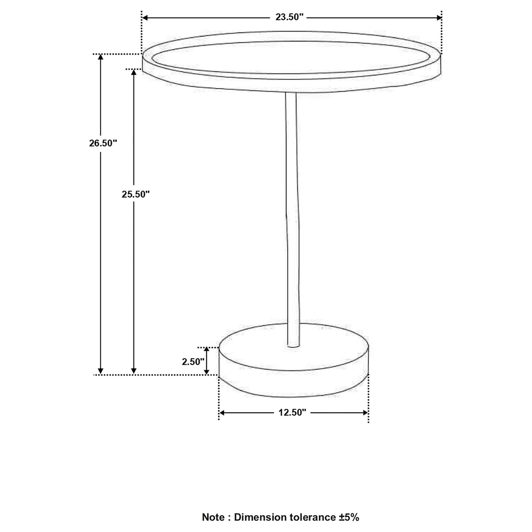 Ginevra Round Wooden Top Accent Table Natural and White