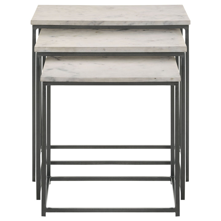 Medora 3-piece Nesting Table with Marble Top