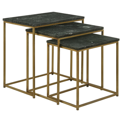 Medora 3-piece Nesting Table with Marble Top