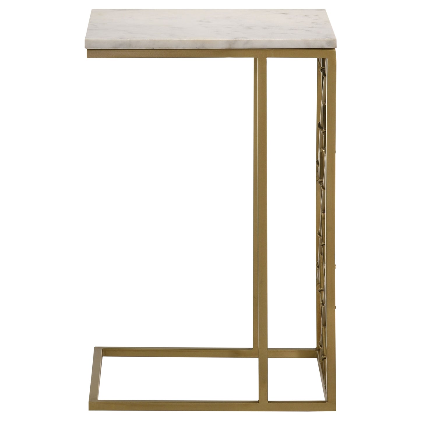 Angeliki Accent Table with Marble Top White