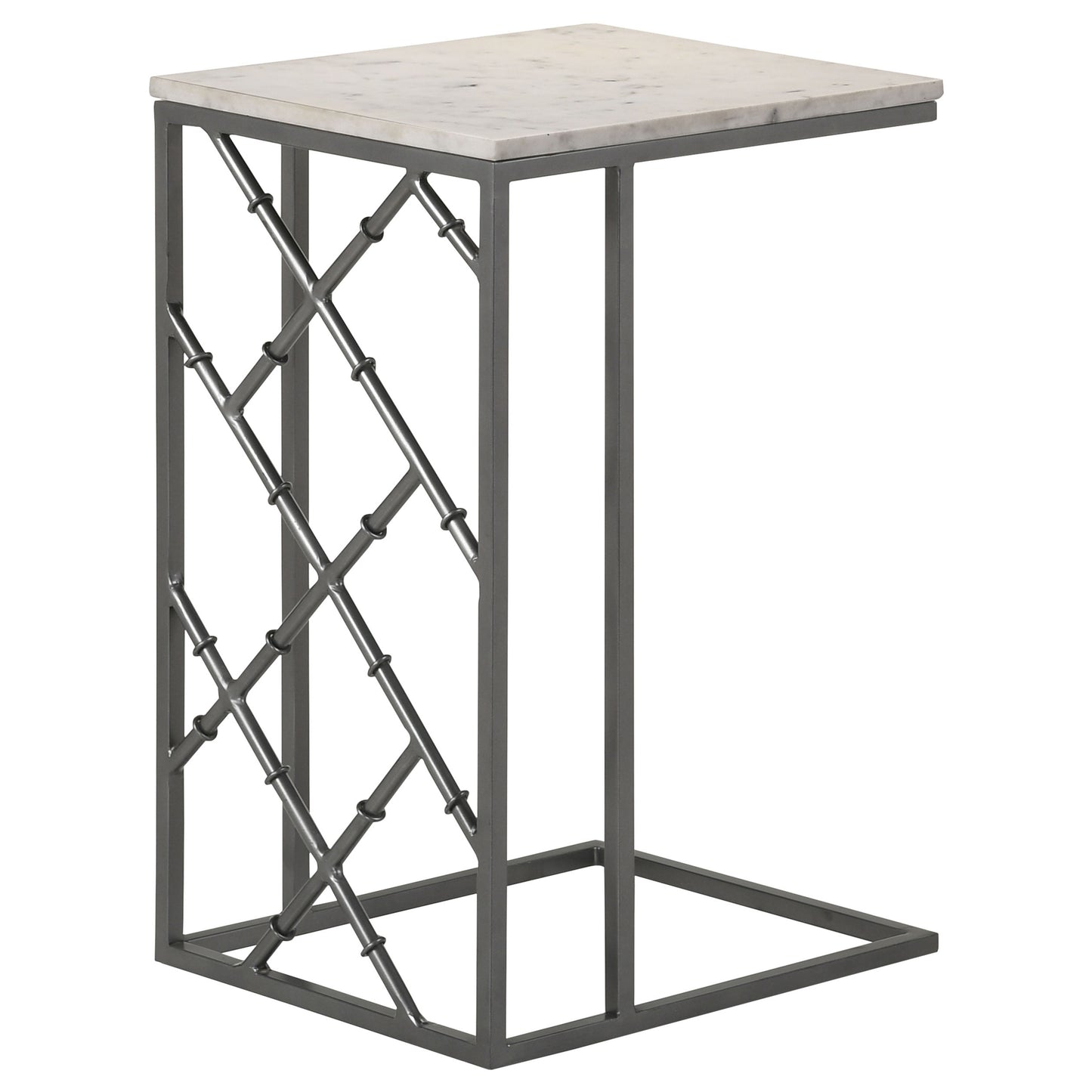 Angeliki Accent Table with Marble Top White