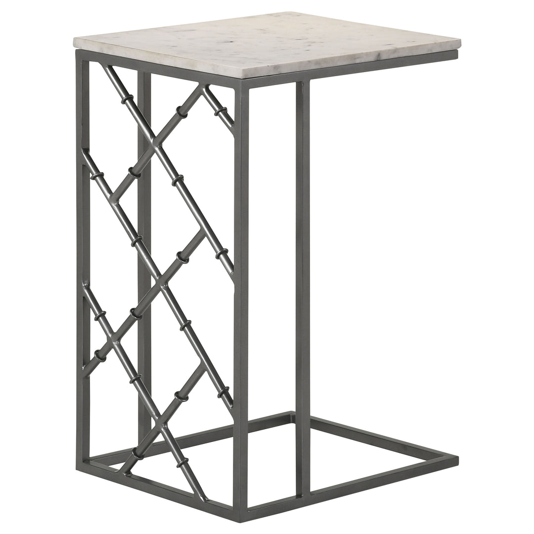 Angeliki Accent Table with Marble Top White