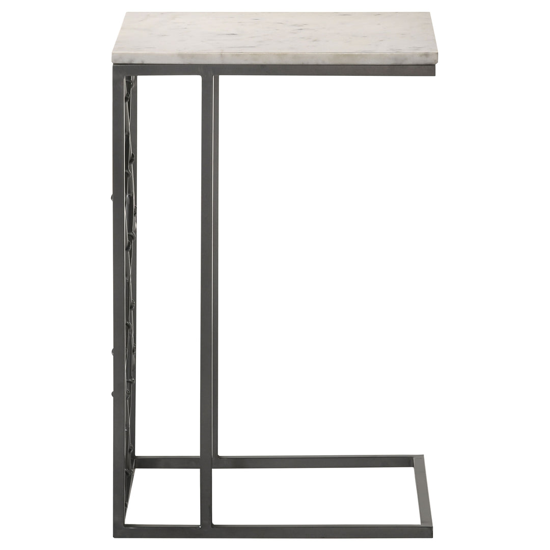 Angeliki Accent Table with Marble Top White