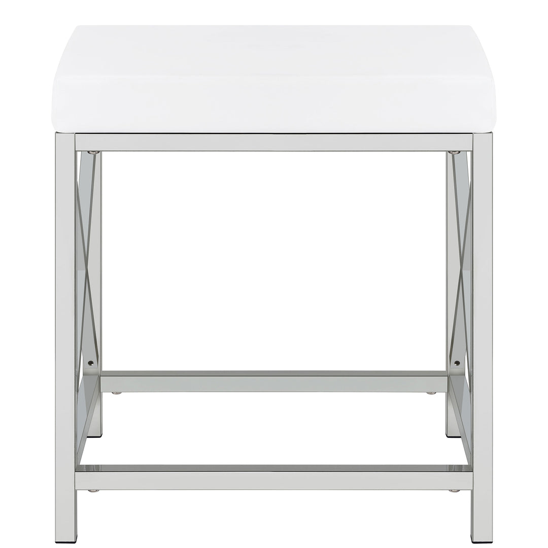 Eliza Vanity Set with Lighting & Stool White and Chrome