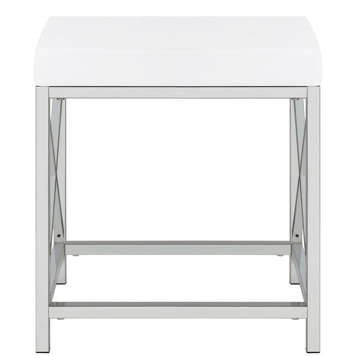 Eliza Vanity Set with Lighting & Stool White and Chrome