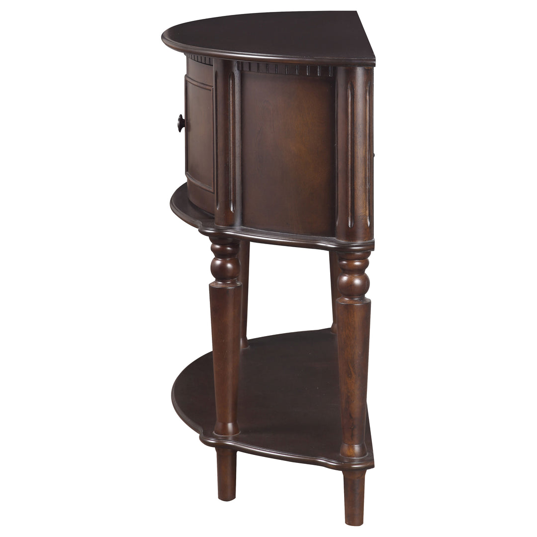 Brenda Console Table with Curved Front Brown