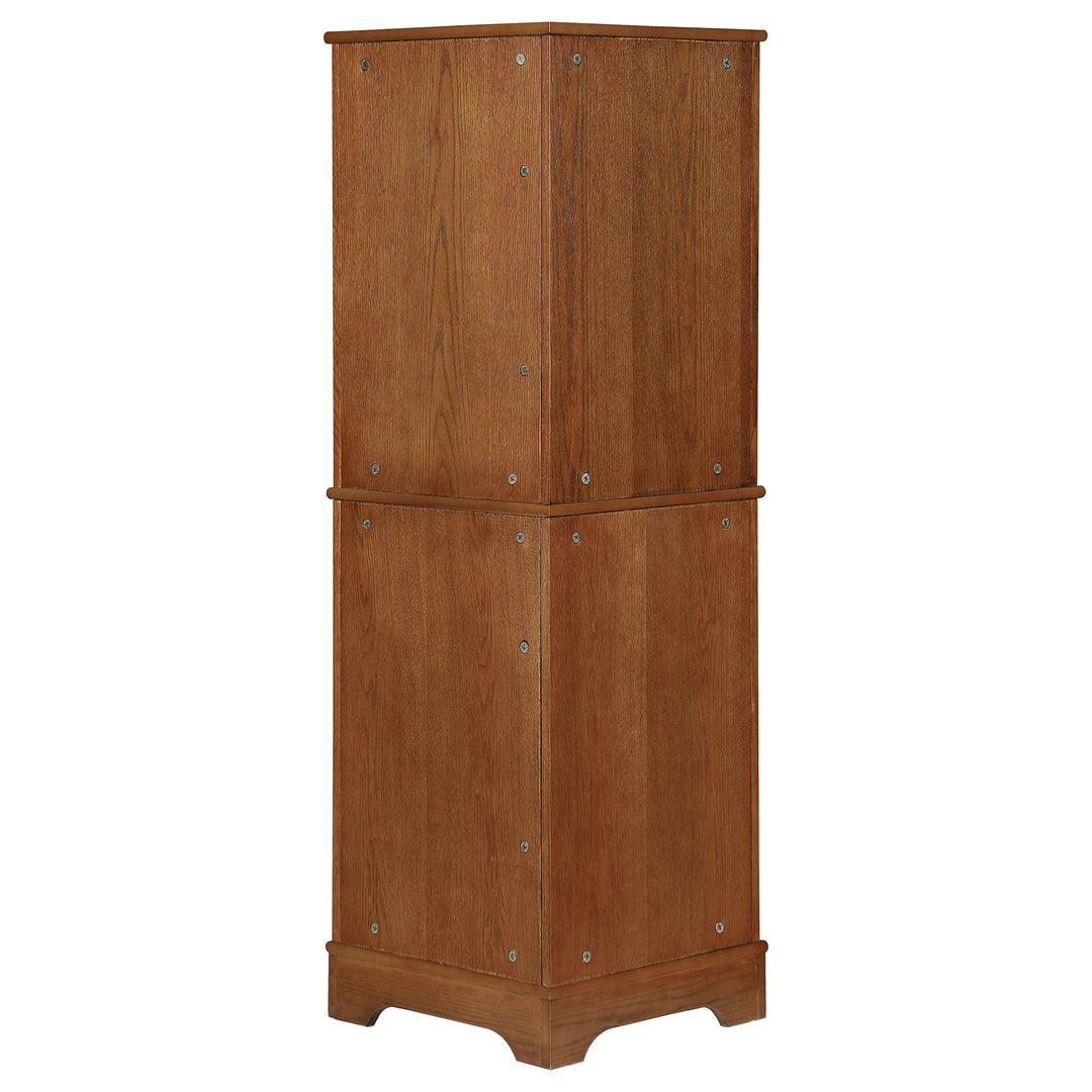 Coreosis 4-shelf Corner Curio Cabinet Golden Brown