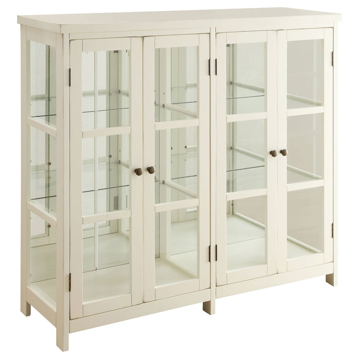 Sable 4-door Display Accent Cabinet White