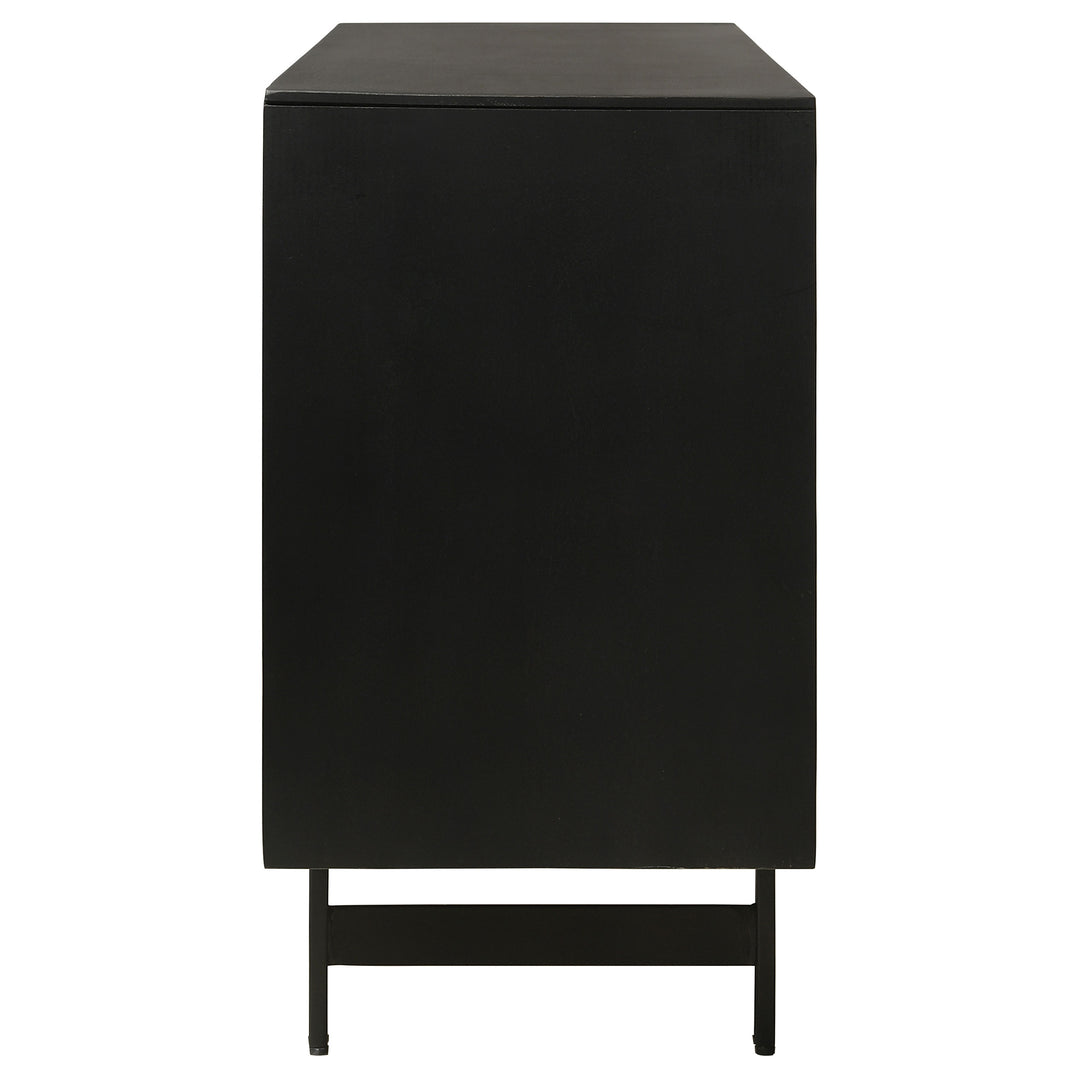 Aminah 3-door Wooden Accent Cabinet Natural and Black