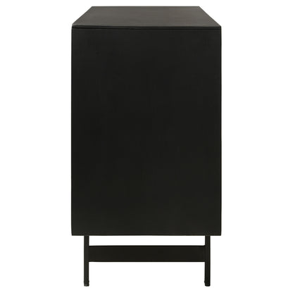 Aminah 3-door Wooden Accent Cabinet Natural and Black