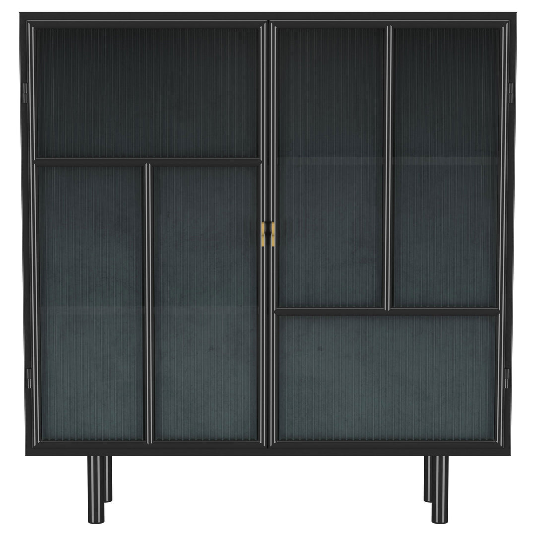 Dalia 2-door Accent Storage Cabinet with Shelving Black