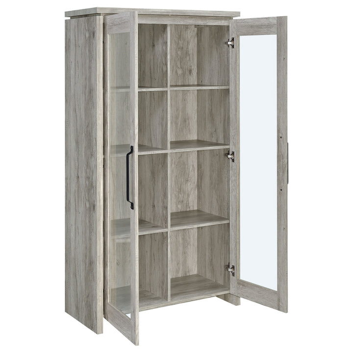 Alejo 2-door Tall Cabinet Grey Driftwood