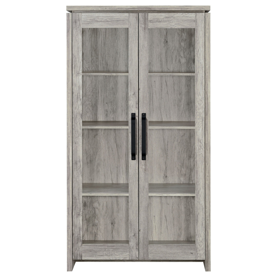 Alejo 2-door Tall Cabinet Grey Driftwood