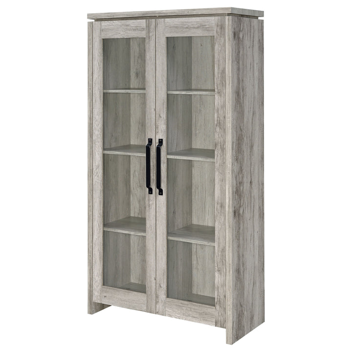 Alejo 2-door Tall Cabinet Grey Driftwood