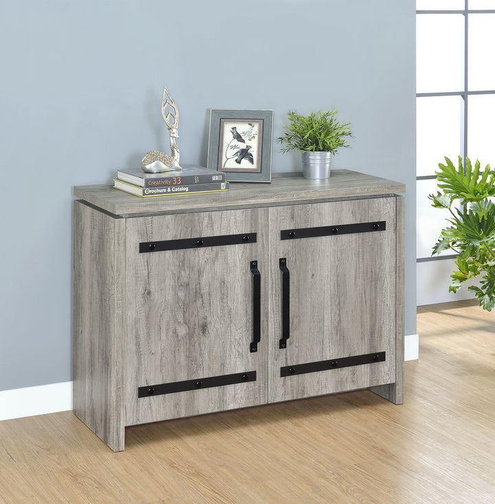 Enoch 2-door Accent Cabinet Grey Driftwood