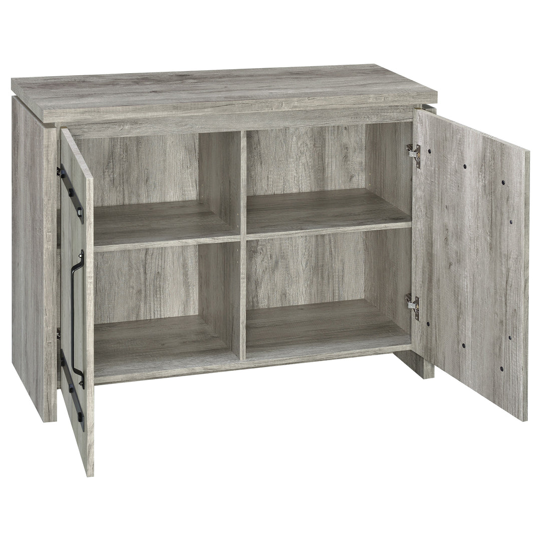 Enoch 2-door Accent Cabinet Grey Driftwood