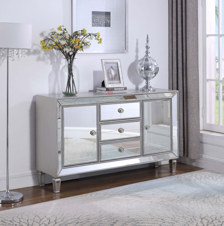 Leticia 3-drawer Accent Cabinet Silver