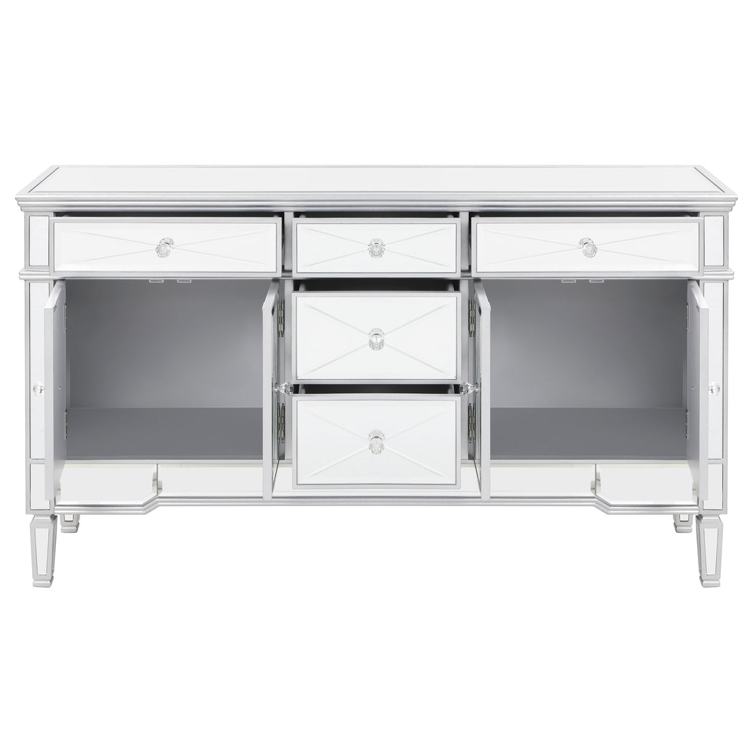 Duchess 5-drawer Accent Cabinet Silver