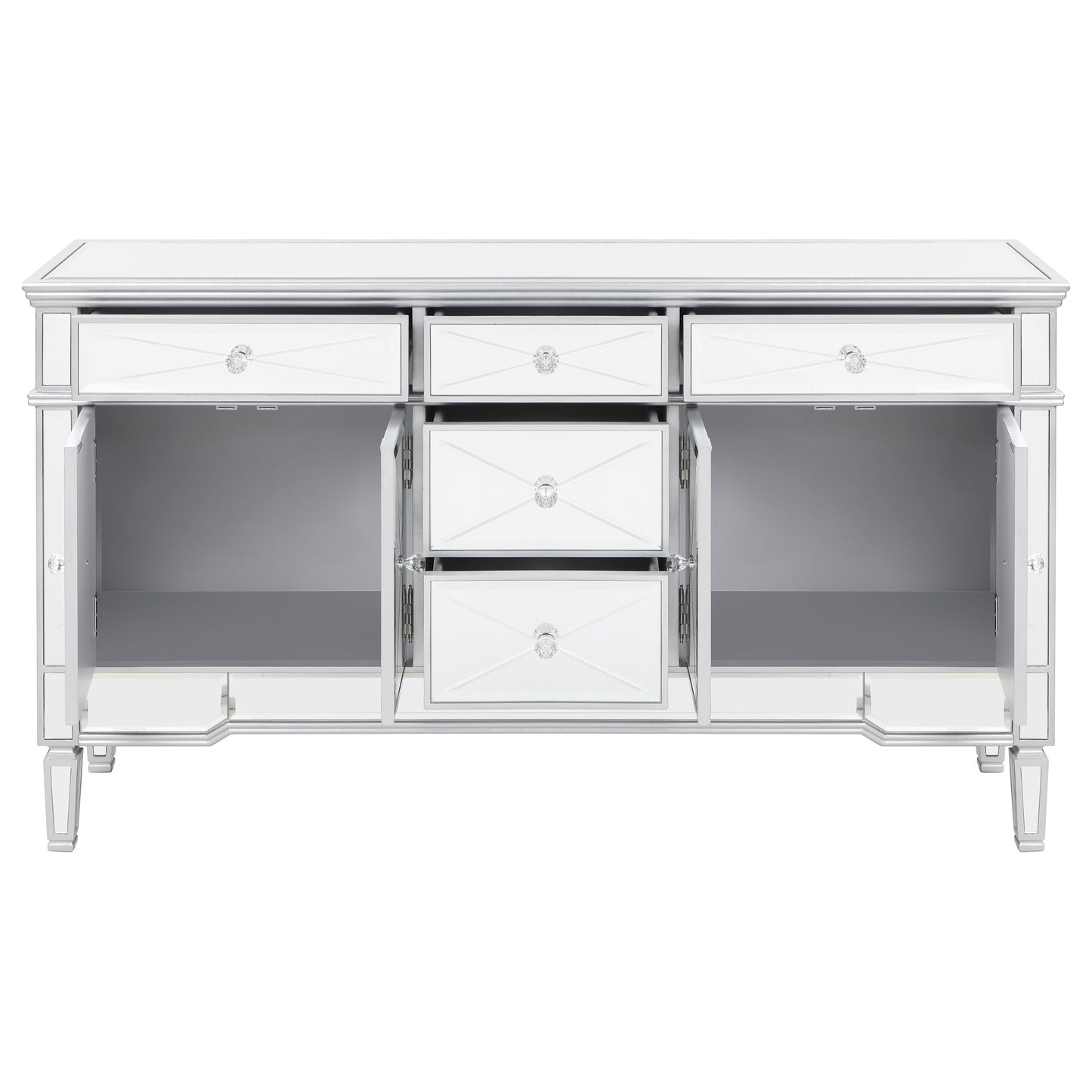 Duchess 5-drawer Accent Cabinet Silver