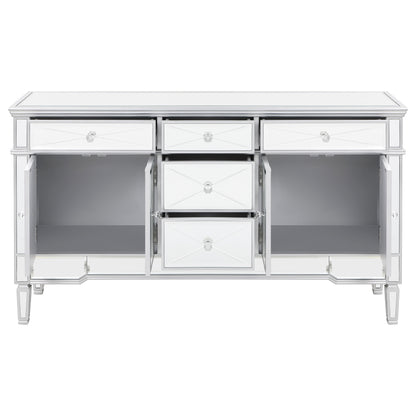 Duchess 5-drawer Accent Cabinet Silver