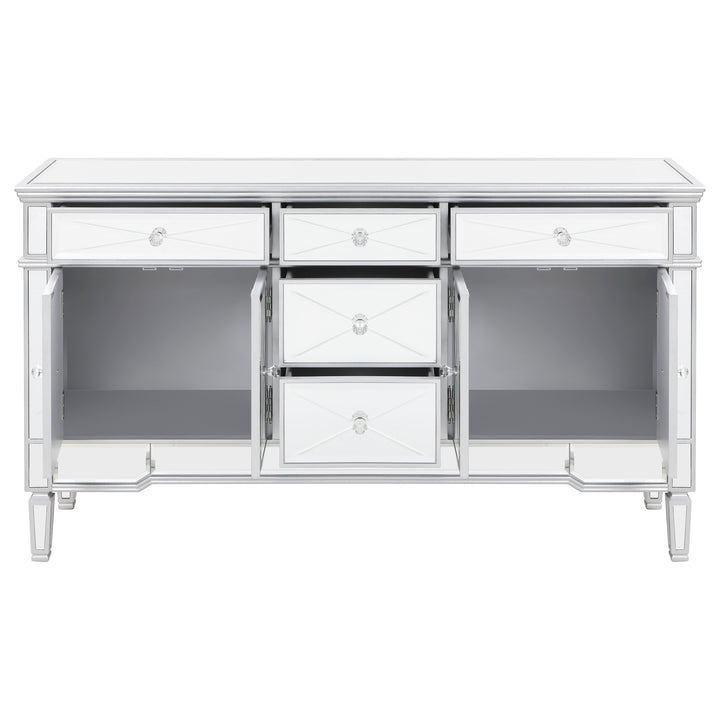 Duchess 5-drawer Accent Cabinet Silver