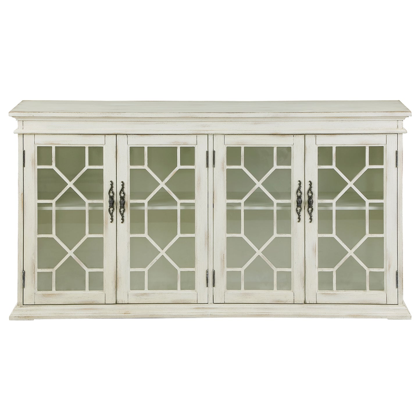 Kiara 4-door Accent Cabinet with Adjustable Shelves White