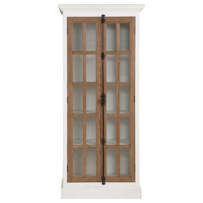 Tammi 2-door Tall Cabinet Antique White and Brown