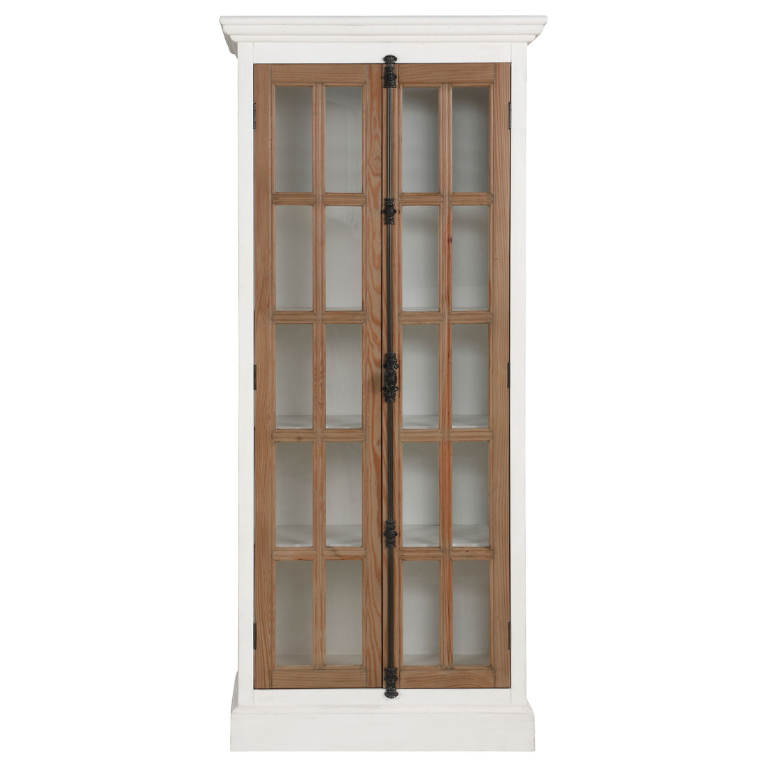 Tammi 2-door Tall Cabinet Antique White and Brown