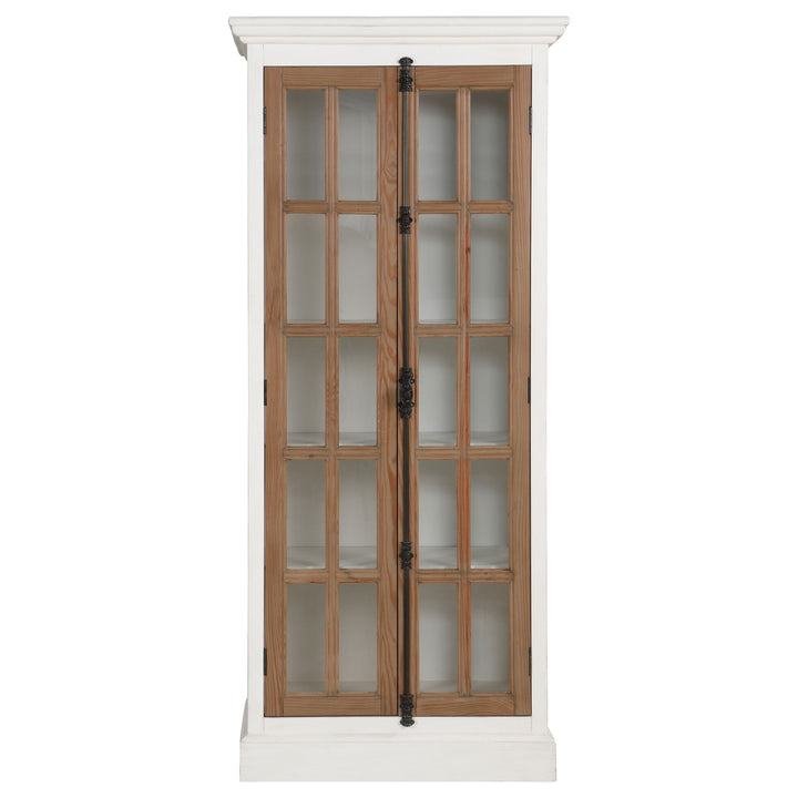 Tammi 2-door Tall Cabinet Antique White and Brown