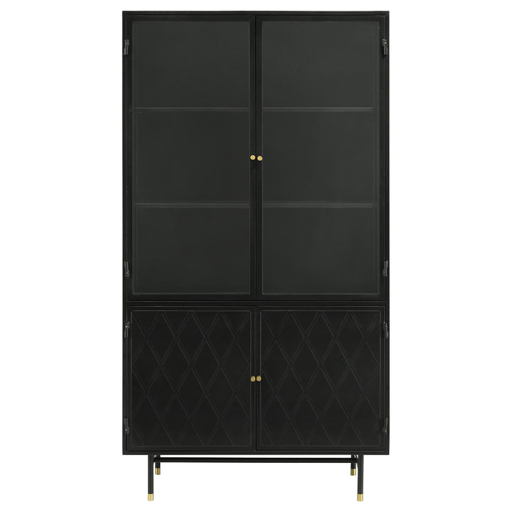 Santiago Rectangular 4-door Cabinet Matte Black