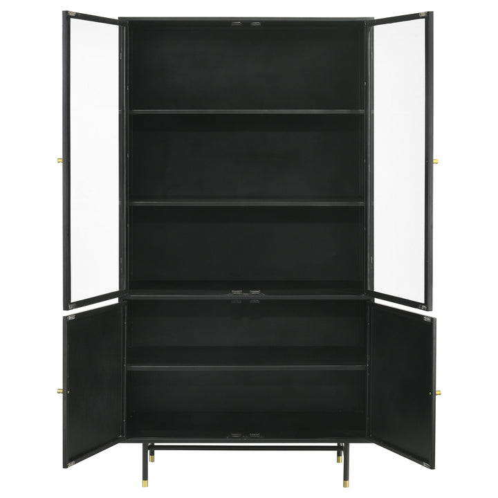 Santiago Rectangular 4-door Cabinet Matte Black