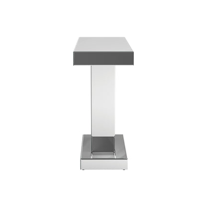 Crocus Rectangular Console Table Silver