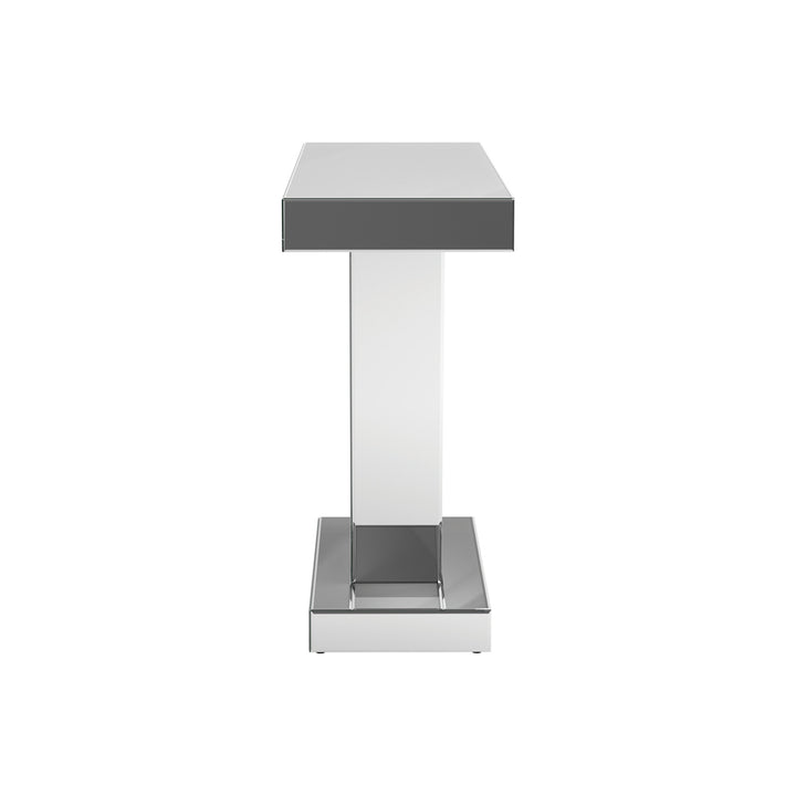 Crocus Rectangular Console Table Silver