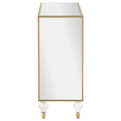 Lupin 2-door Accent Cabinet Mirror and Champagne