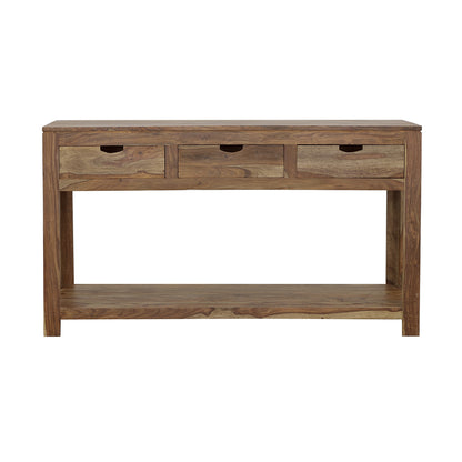 Esther 3-drawer Storage Console Table Natural Sheesham