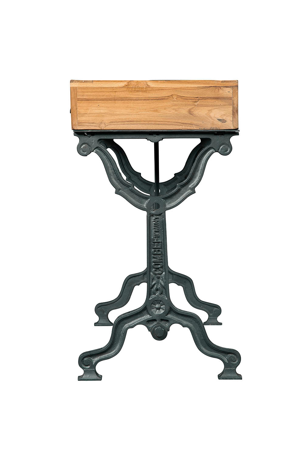 Industrial Entryway Console Table Natural and Black