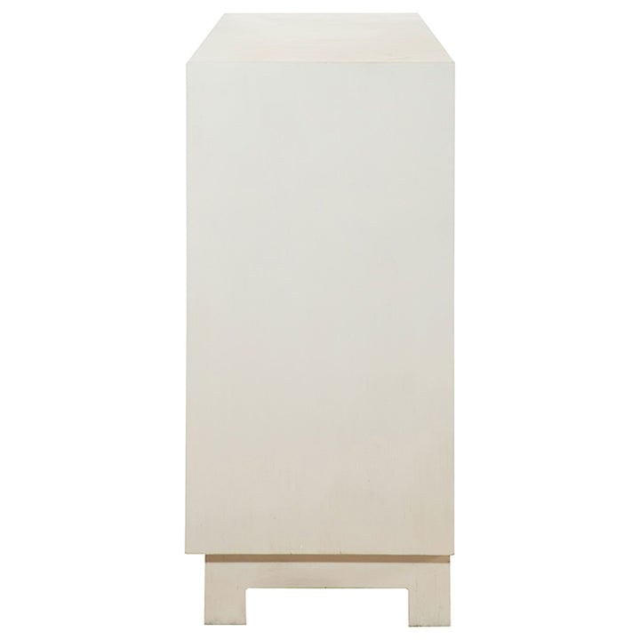 Voula Rectangular 4-door Accent Cabinet White and Gold