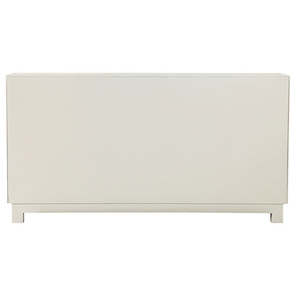 Voula Rectangular 4-door Accent Cabinet White and Gold