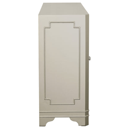 Toula 4-door Accent Cabinet Smoke and Champagne