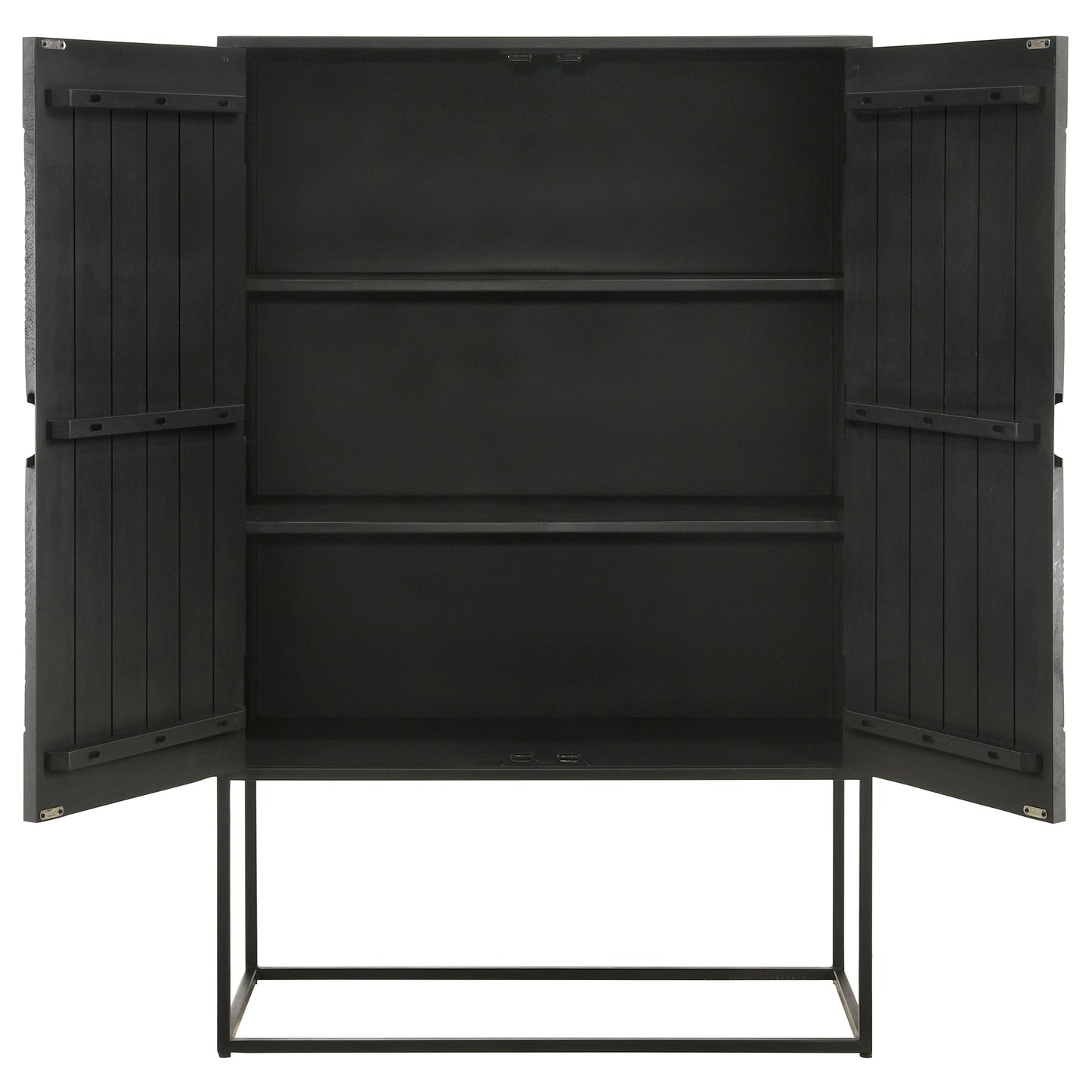 Jenna 2-door Accent Cabinet Black