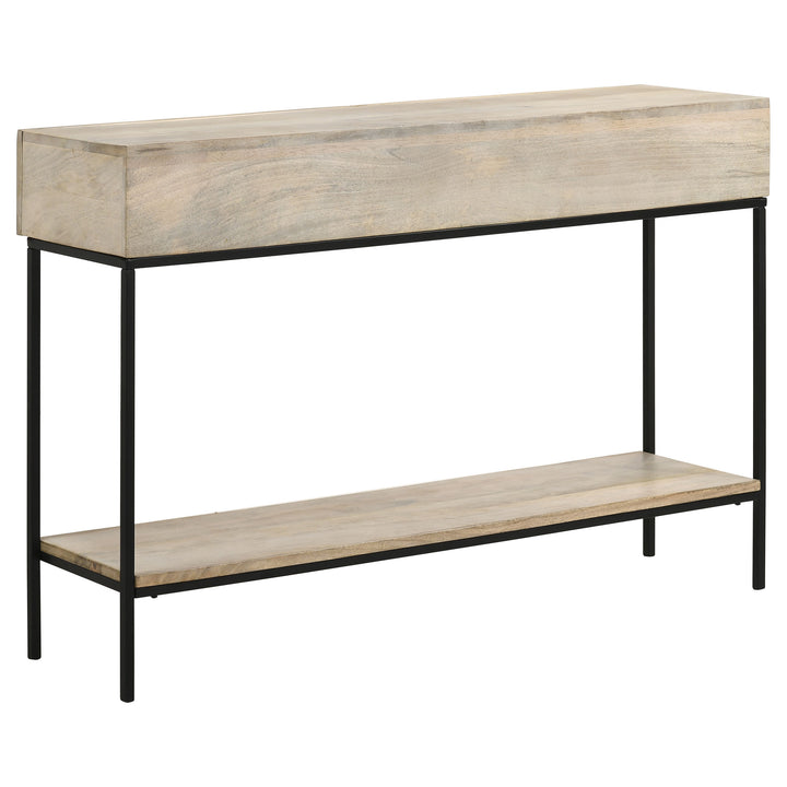 Rubeus 2-drawer Console Table with Open Shelf White Washed