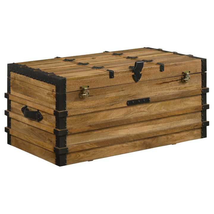 Simmons Wood Storage Trunk Natural and Black