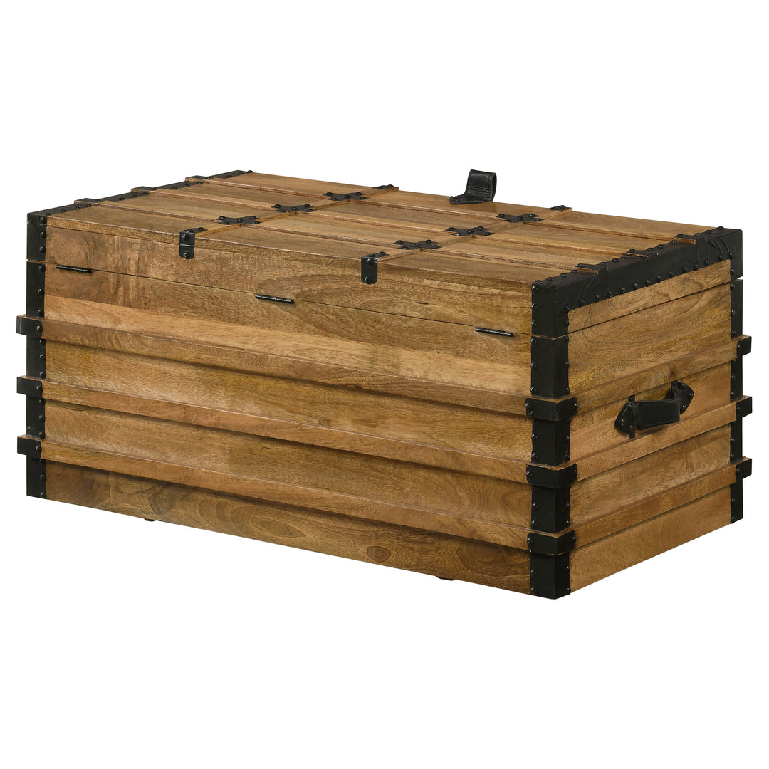 Simmons Wood Storage Trunk Natural and Black