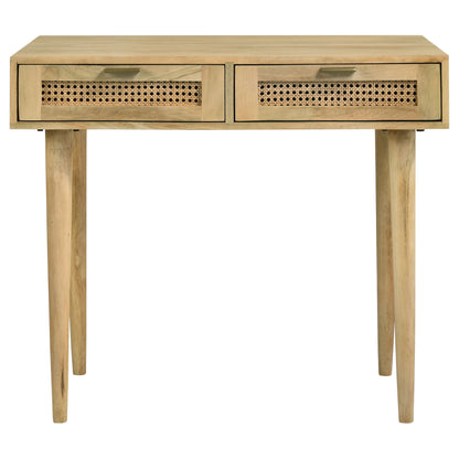 Zamora Rectangular 2-drawer Accent Writing Desk Natural