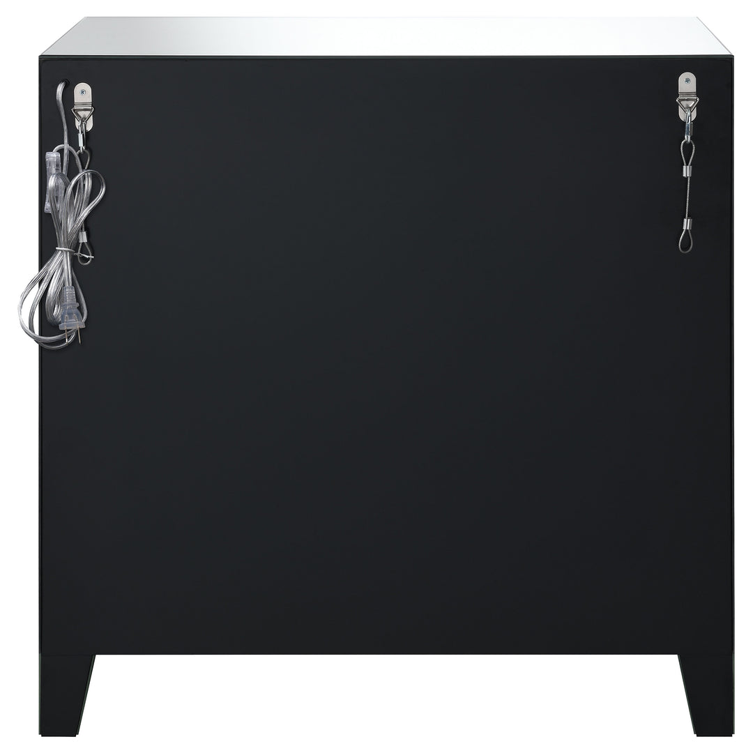 Arwen 2-drawer Accent Cabinet Clear Mirror with LED Lighting